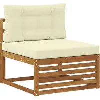 vidaXL Set da salotto da esterno , 6 pezzi, colore naturale e crema