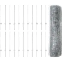 vidaXL Recinzione in filo metallico saldato con pali, 50 x 0,8 m, acciaio zincato