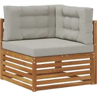 vidaXL Set da salotto da esterno, 10 pezzi, colore naturale e grigio chiaro
