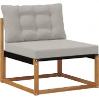 vidaXL Set da salotto da esterno, 8 pezzi, colore naturale e grigio chiaro