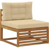 vidaXL Set da salotto da esterno , 6 pezzi, in poliestere, colore naturale e beige
