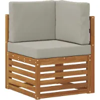 vidaXL Set da salotto da esterno, 7 pezzi, colore naturale e grigio chiaro