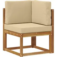 vidaXL Set da salotto da esterno , 8 pezzi, in legno massello di acacia naturale e beige