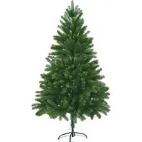 vidaXL Albero di Natale con 300 LED con supporto Verde 210 cm PE