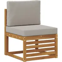vidaXL Set da salotto da esterno, 6 pezzi, colore naturale e grigio chiaro
