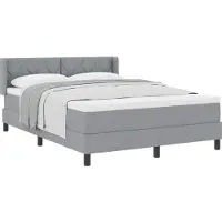 vidaXL Letto a molle con materasso con materasso grigio chiaro 140 x 200 cm