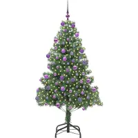 vidaXL Albero di Natale verde, 180 cm, in PVC