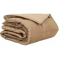 vidaXL Coperta estiva dorata 140 x 220 cm in raso e microfibra
