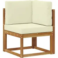 vidaXL Set da salotto da esterno , 10 pezzi, legno massello di acacia naturale e color crema