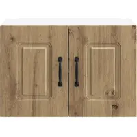 vidaXL Pannello frontale per lavastoviglie, modello Kalmar, 2 pezzi, materiale composito effetto legno artigianale "Quercia"