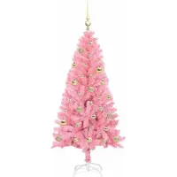 vidaXL Albero di Natale rosa, 150 cm, in PVC