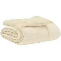 vidaXL Copertura per letto per tutte le stagioni, 155 x 200 cm, color crema