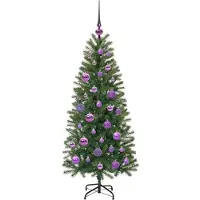 vidaXL Albero di Natale artificiale, verde, 120 cm, realizzato in PE e PVC