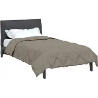 vidaXL Piumino per tutte le stagioni Grigio chiaro 140 x 220 cm in microfibra