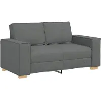 vidaXL Set divano 2 pezzi con cuscini in tessuto grigio scuro