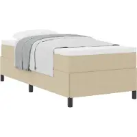 vidaXL Box spring letto grigio-verde 100 x 200 cm in velluto a coste