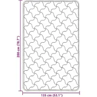 vidaXL Piumino per tutte le stagioni imbottito color crema 135 x 200 cm