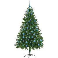 vidaXL Albero di Natale con 300 LED con supporto Verde 180 cm PE