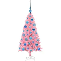 vidaXL Albero di Natale rosa, 120 cm, in PVC