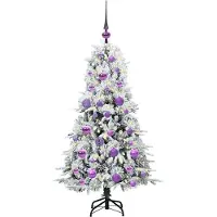 vidaXL Albero di Natale artificiale pieghevole bianco 120 cm PE e PVC