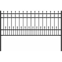 vidaXL Recinzione a picchetti e anelli HORST, 200 x 130 cm, acciaio con rivestimento in polvere