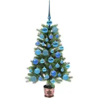 vidaXL Albero di Natale a 150 LED con supporto Verde 90 cm PE