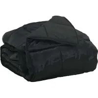 vidaXL Coperta estiva nera 155 x 220 cm in raso e microfibra