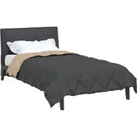 vidaXL Piumino per tutte le stagioni , antracite e tortora, 155 x 220 cm, microfibra