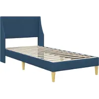 vidaXL Struttura letto con materasso e testiera in poliestere