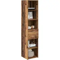 vidaXL Credenza alta in legno di recupero 40 x 42,5 x 185 cm in materiale derivato dal legno
