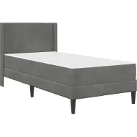 vidaXL Struttura letto con materasso grigio scuro 90 x 200 cm in velluto