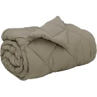 vidaXL , coperta invernale per letto, 135 x 200 cm, 450 g/m², color grigio chiaro