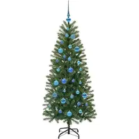 vidaXL Albero di Natale artificiale, verde, 150 cm, realizzato in PE e PVC