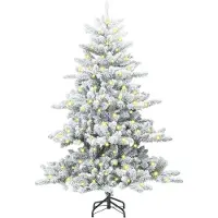vidaXL Albero di Natale artificiale pieghevole bianco 180 cm in PVC e acciaio