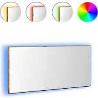 vidaXL Specchio in legno massello anticato, 80 x 37 cm, con vetro e legno ingegnerizzato