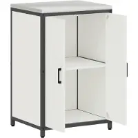 vidaXL Armadietto portaoggetti da cucina modello HATTEM, bianco, 60 x 50 x 92 cm, acciaio