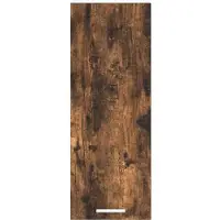vidaXL Mobiletto da parete in legno di quercia affumicata e bianco, 30 x 31 x 80 cm