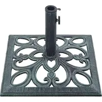 vidaXL Supporto per ombrellone verde 12 kg 49 cm in ghisa