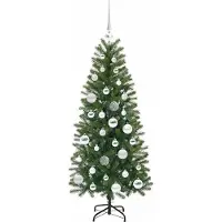 vidaXL Albero di Natale artificiale, verde, 120 cm, realizzato in PE e PVC