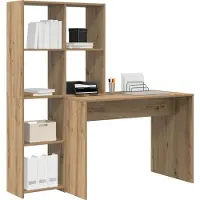 vidaXL Scrivania in rovere Artisan 138,5 x 55 x 143 cm in legno compensato