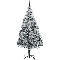 vidaXL Albero di Natale artificiale, colore bianco, altezza 240 cm