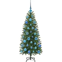 vidaXL Albero di Natale artificiale, verde, 120 cm, realizzato in PE e PVC