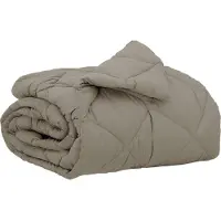 vidaXL Piumino per tutte le stagioni Grigio chiaro 135 x 200 cm in microfibra