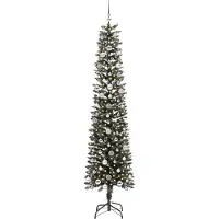 vidaXL Albero di Natale artificiale a 300 LED con supporto Verde 240 cm