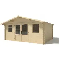 ALTANKA Casetta da giardino in legno - 19.2m2 - 4.8x4m - 40mm - colore: naturale