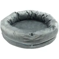 Letti Letto per animali Soffy Ring 90x6 cm grigio - Letto comfort premium per cani e gatti, 100 % lattice, rotondo, idrorepellente, traspirante