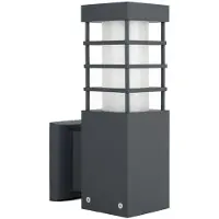 SU-MA Lampada da parete in alluminio per esterni 1xE27 grigio scuro IP54 RADO RADO II K DG