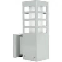 SU-MA Lampada da parete in alluminio per esterni 1xE27 argento IP54 RADO RADO III K AL