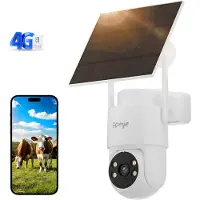 HDeye Telecamera di sicurezza SP3 4MP 4G con PIR e audio bidirezionale – Batteria con autonomia di 3 mesi, riconoscimento AI, IP65 per uso esterno