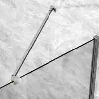 S'AFIELINA Stabilizzatore per box doccia Barra stabilizzatrice in lega di alluminio per box doccia in vetro spessore 5-6mm, regolazione staffa a muro lunghezza 500mm ,2 pezzi
